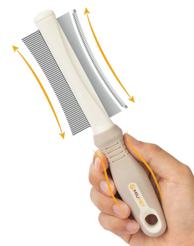 2 In 1 Dog Cat Deshedding Brush Grooming Comb