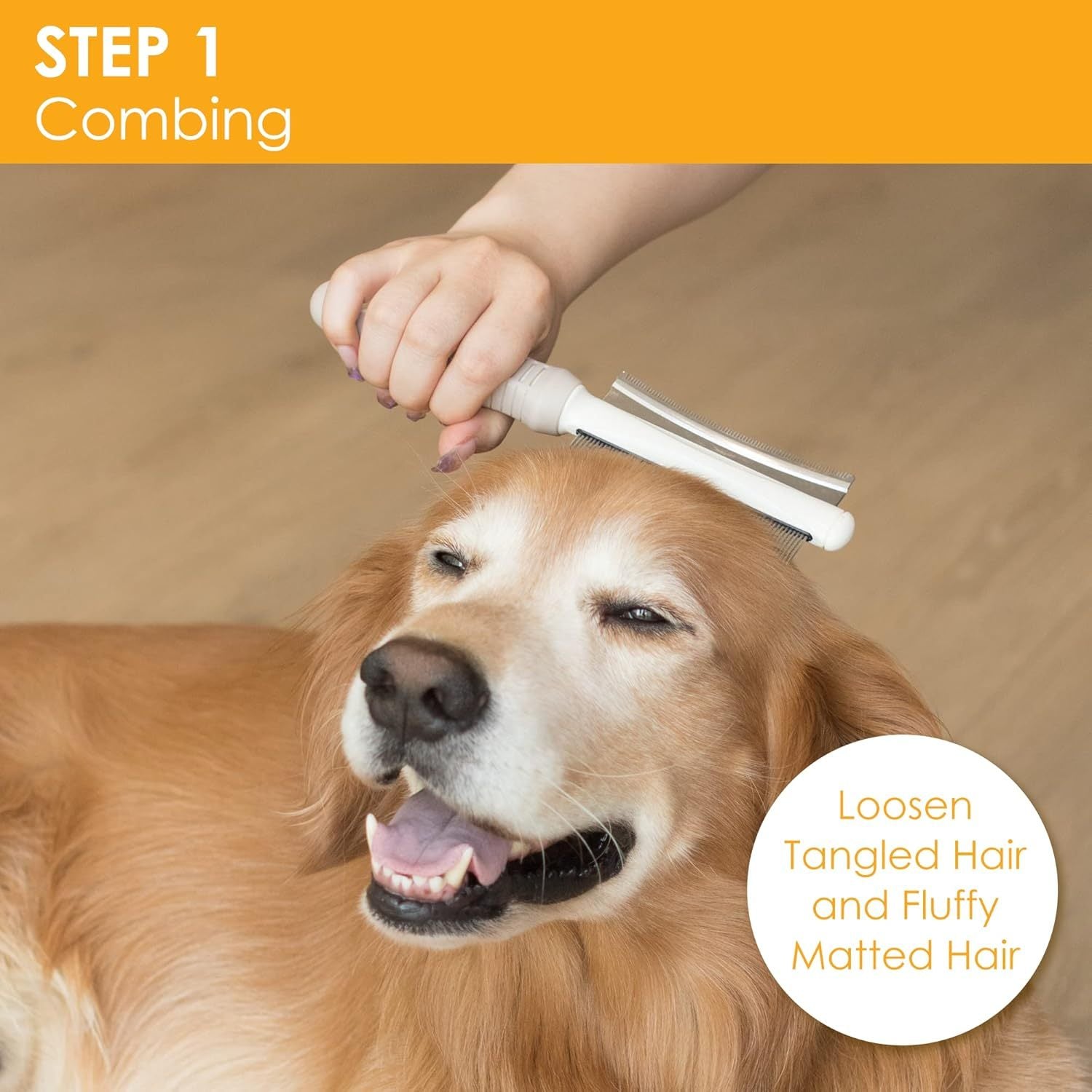 2 In 1 Dog Cat Deshedding Brush Grooming Comb