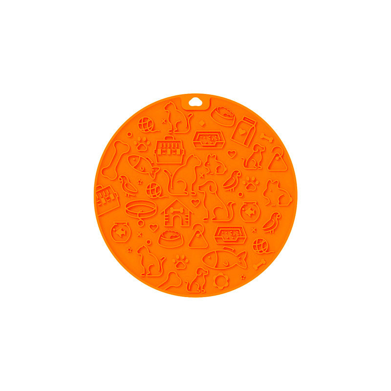 Pet Licking Mat Round Silica Gel Sucker