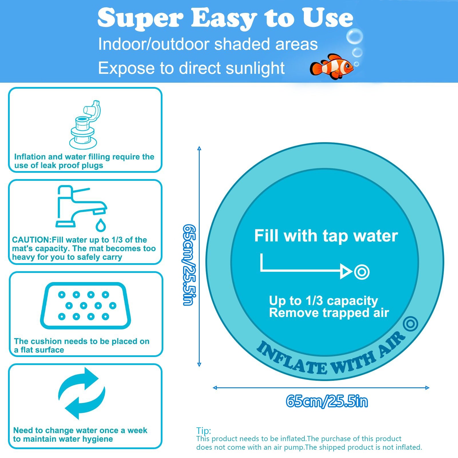 Cooling Water Sensory Play Mat for Cats & Dogs