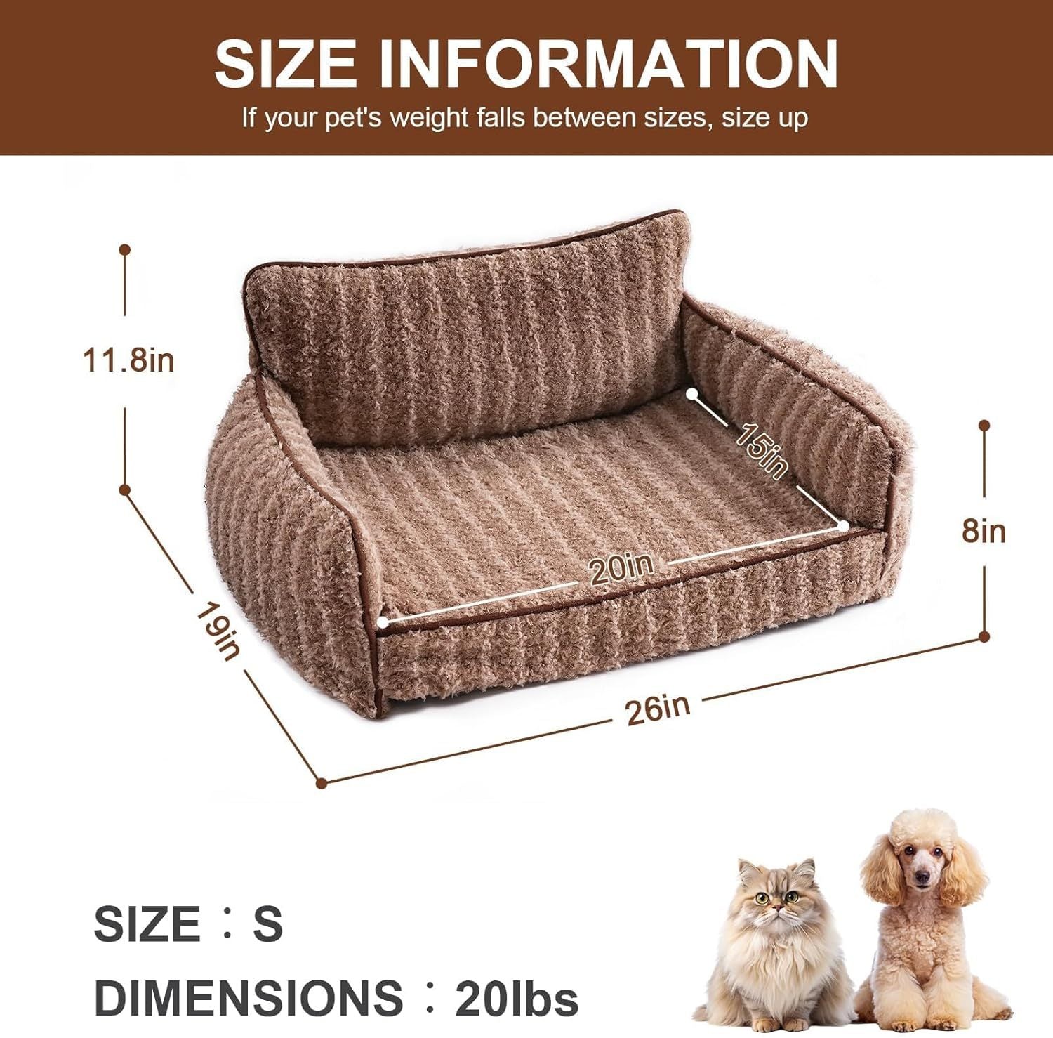 Mewoo Orthopedic Cat Couch For Indoor Cats