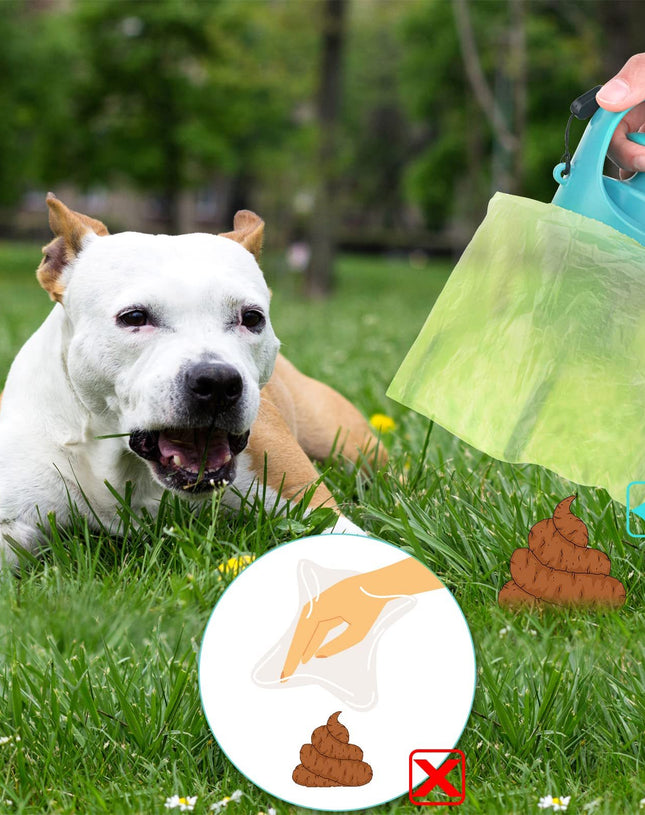 Portable Dog Poop Scooper with Bag Dispenser