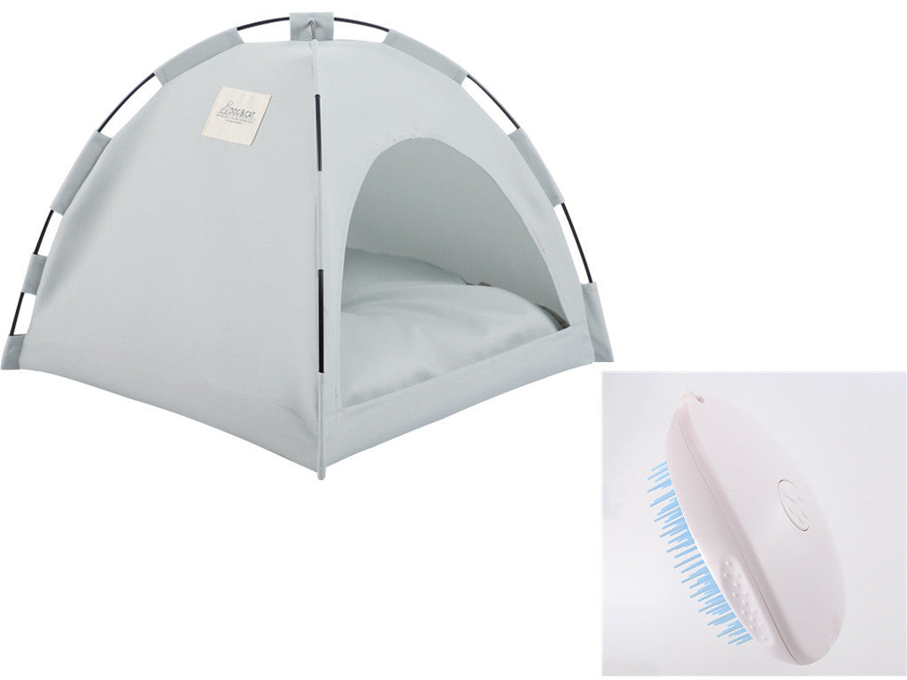 Portable Pet Tent Bed – Cooling Cat Nest & Cushioned Dog House