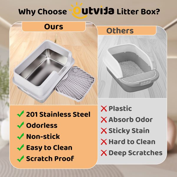 Stainless Steel Cat Litter Box
