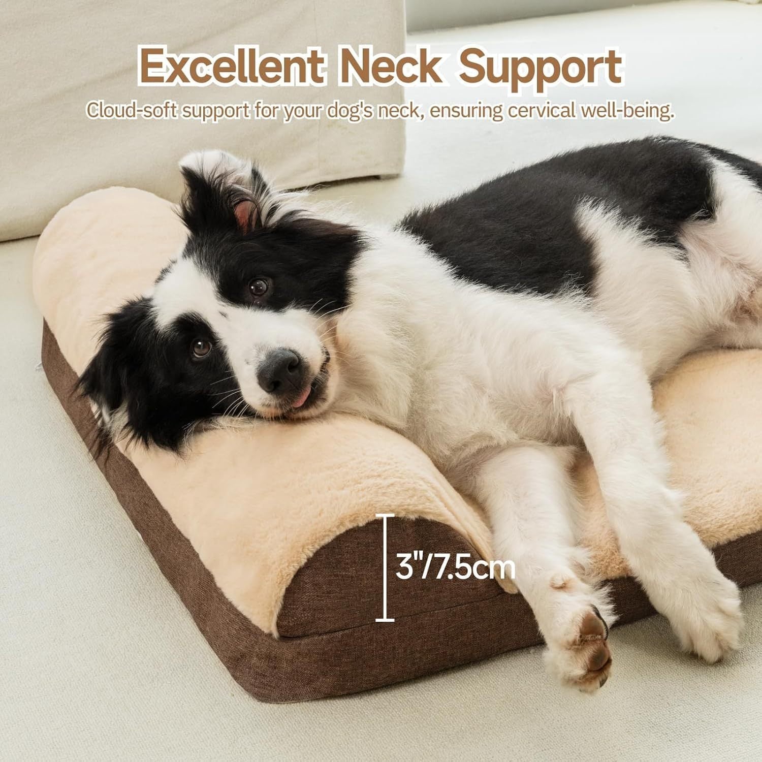 MEWOOFUN Orthopedic Dog Bed For Medium Dogs
