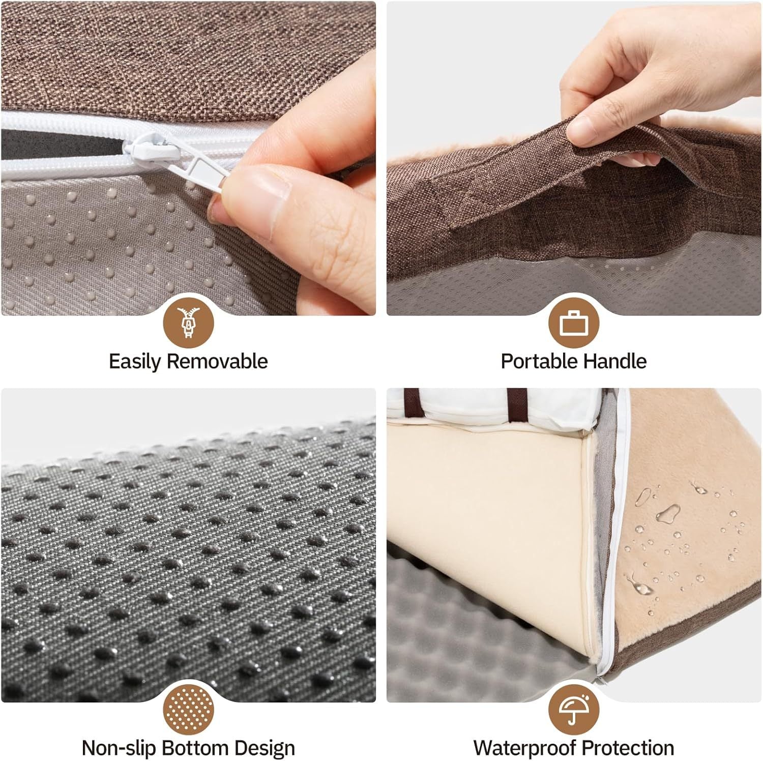 MEWOOFUN Orthopedic Dog Bed For Medium Dogs