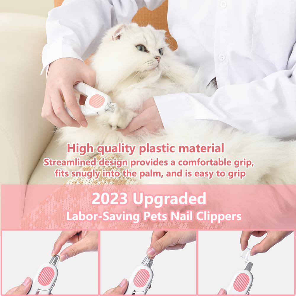 LED Pet Nail Clippers – Safe Trimmer for Dogs & Cats with Cut-Hole Design