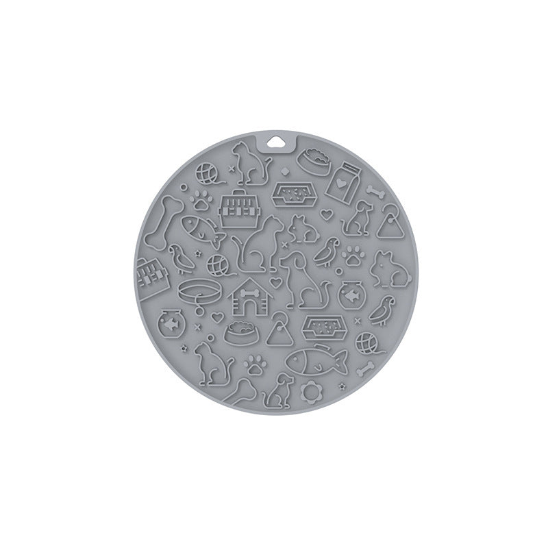 Pet Licking Mat Round Silica Gel Sucker
