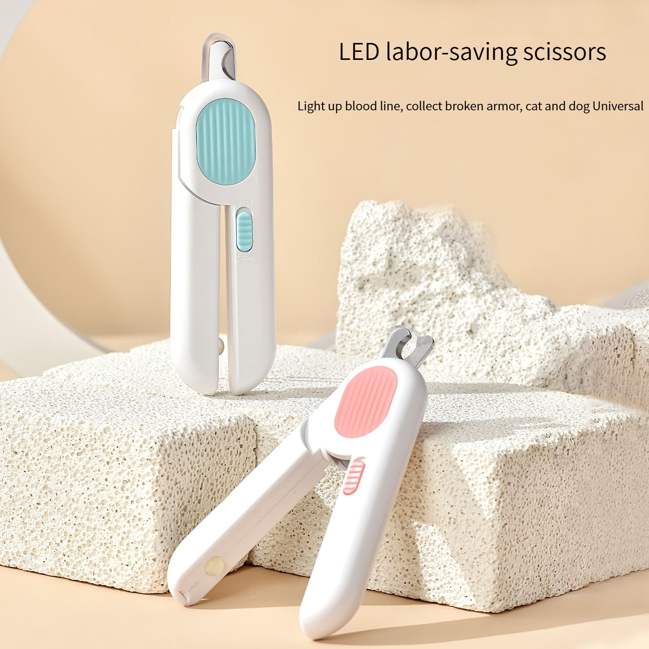 LED Pet Nail Clippers – Safe Trimmer for Dogs & Cats with Cut-Hole Design