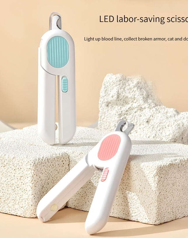 LED Pet Nail Clippers – Safe Trimmer for Dogs & Cats with Cut-Hole Design