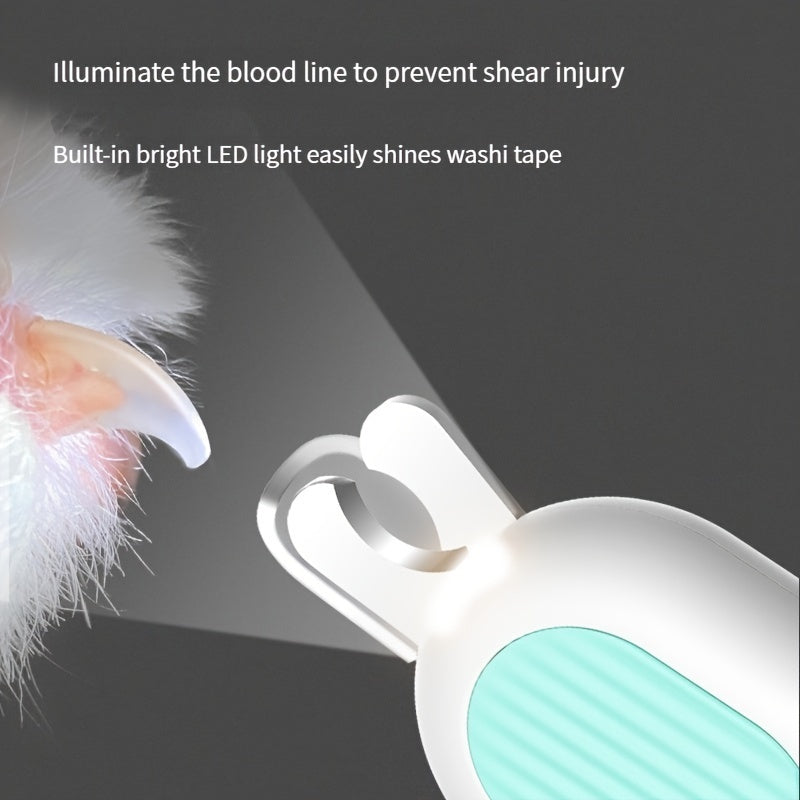 LED Pet Nail Clippers – Safe Trimmer for Dogs & Cats with Cut-Hole Design
