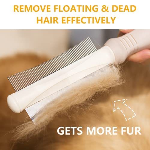 2 In 1 Dog Cat Deshedding Brush Grooming Comb