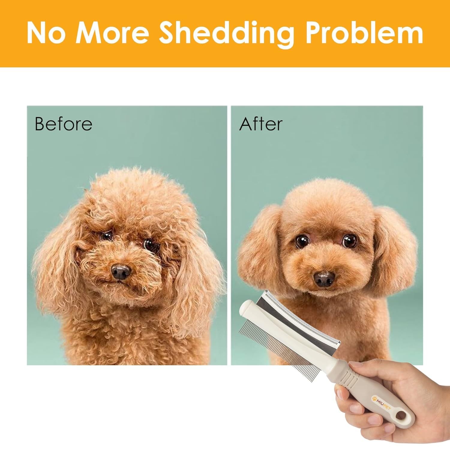 2 In 1 Dog Cat Deshedding Brush Grooming Comb