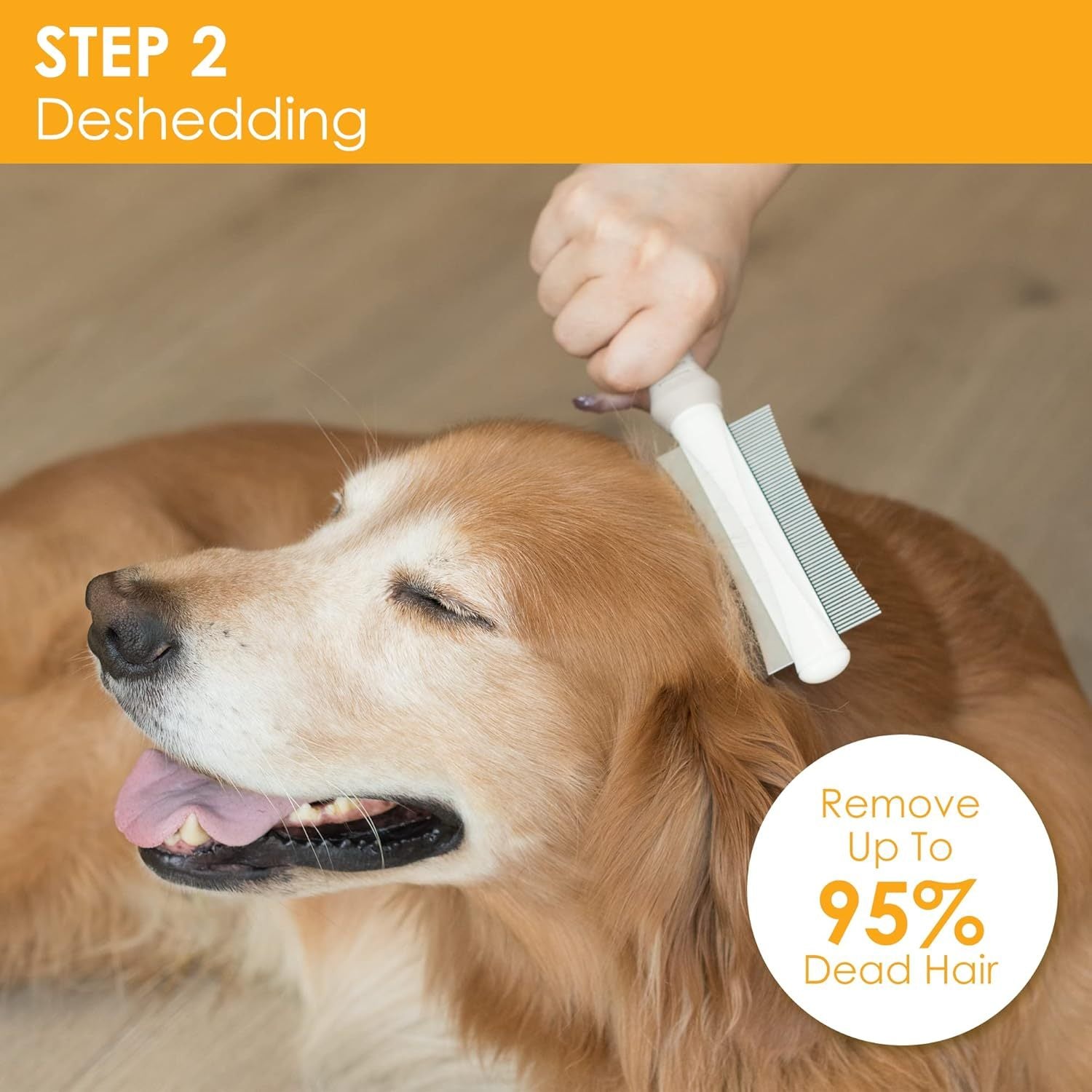 2 In 1 Dog Cat Deshedding Brush Grooming Comb