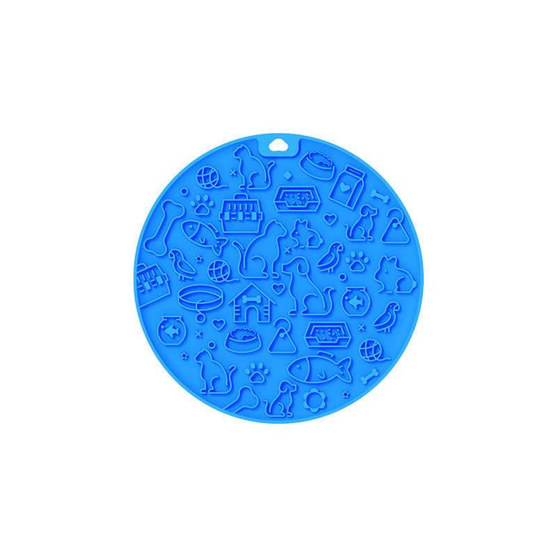 Pet Licking Mat Round Silica Gel Sucker