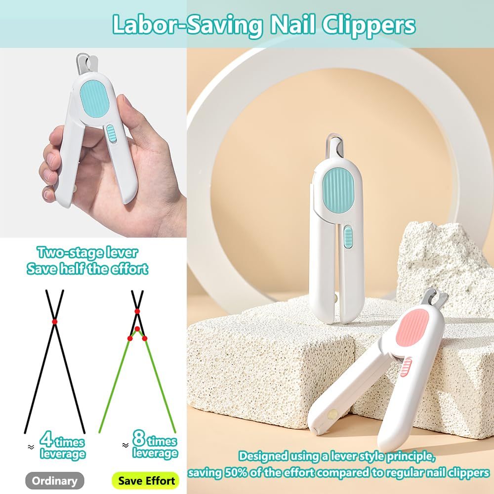 LED Pet Nail Clippers – Safe Trimmer for Dogs & Cats with Cut-Hole Design