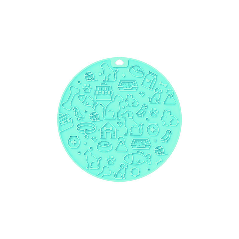 Pet Licking Mat Round Silica Gel Sucker