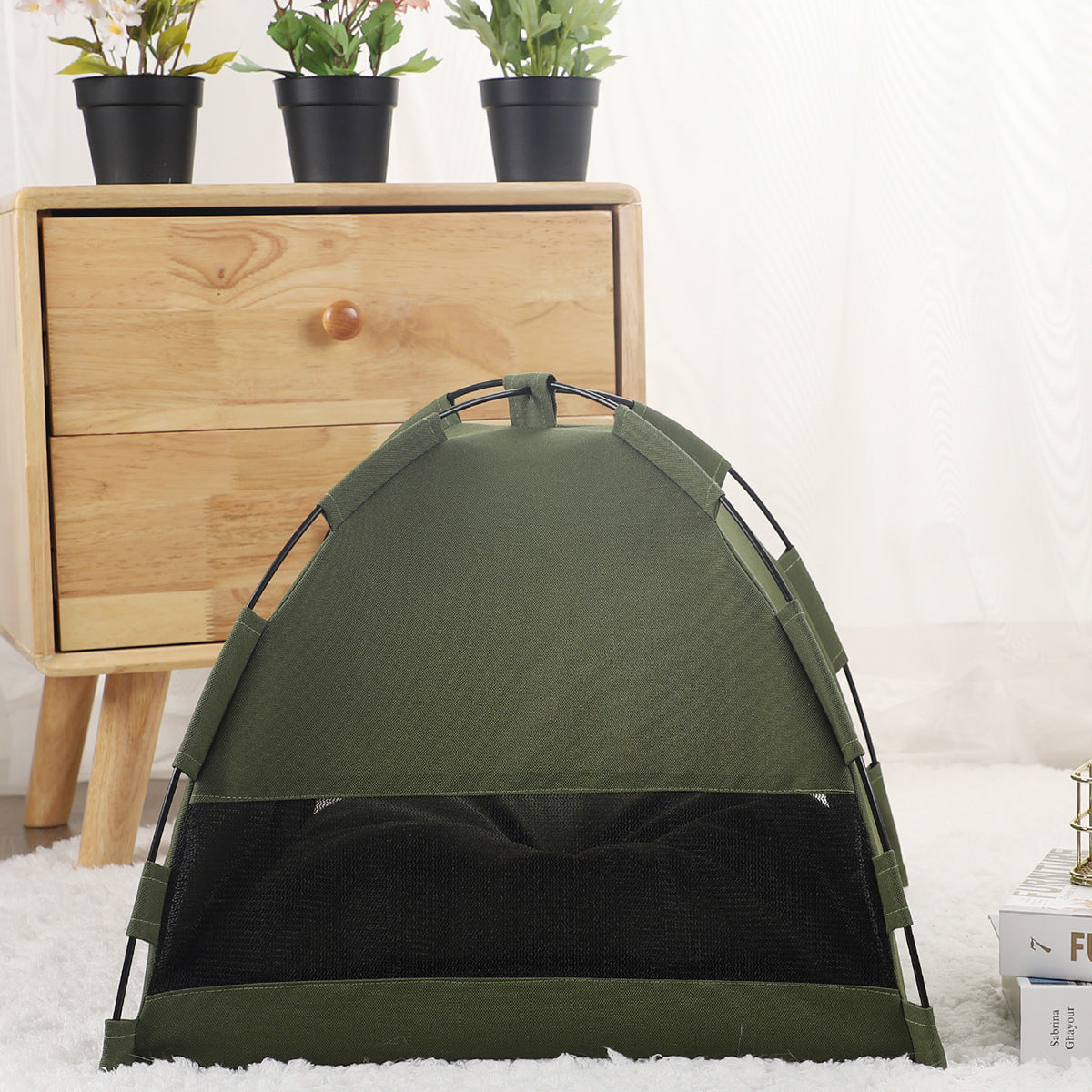 Portable Pet Tent Bed – Cooling Cat Nest & Cushioned Dog House