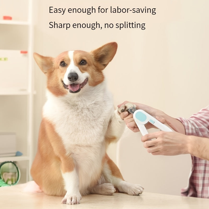 LED Pet Nail Clippers – Safe Trimmer for Dogs & Cats with Cut-Hole Design
