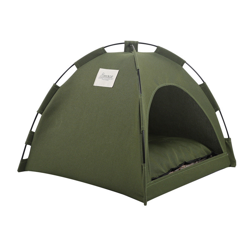 Portable Pet Tent Bed – Cooling Cat Nest & Cushioned Dog House